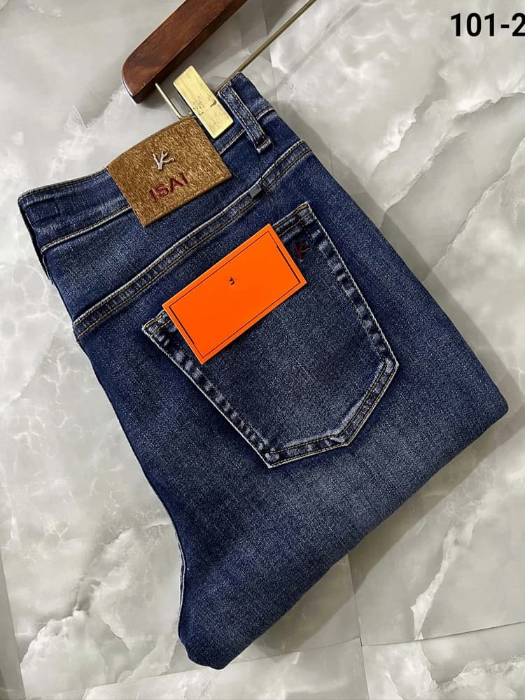 High-Quality Men's Denim Jeans Spring Summer New Style 3040 Size Vintage Luxury Style mid Waist Zipper Closure All Seasons