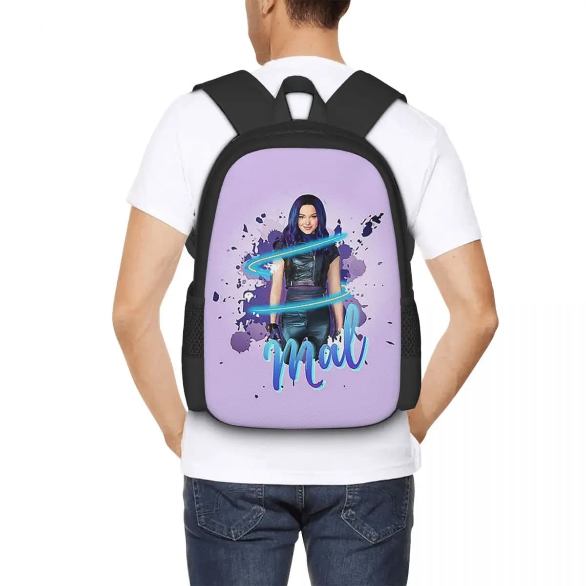 Mal - Zaino per studenti Descendants 3, borsa da scuola, zaino da viaggio per escursioni, per ragazzi e ragazze, borsa a tracolla alla moda