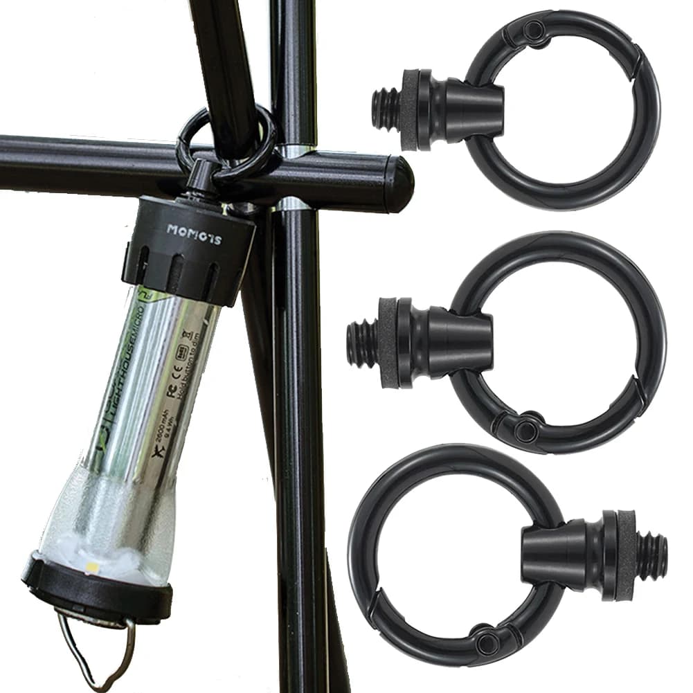 Anello appeso per luce da campeggio gancio per lampada da campeggio con filo da 1/4 pollici gancio per lampada multifunzionale a forma di anello per l'escursionismo in campeggio