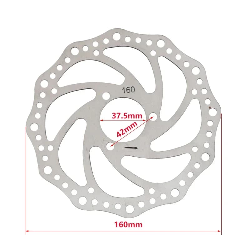 Vendita calda 3 fori disco freno pezzo rotore 160mm Scooter elettrico freni a disco rotore con vite accessori Scooter elettrico