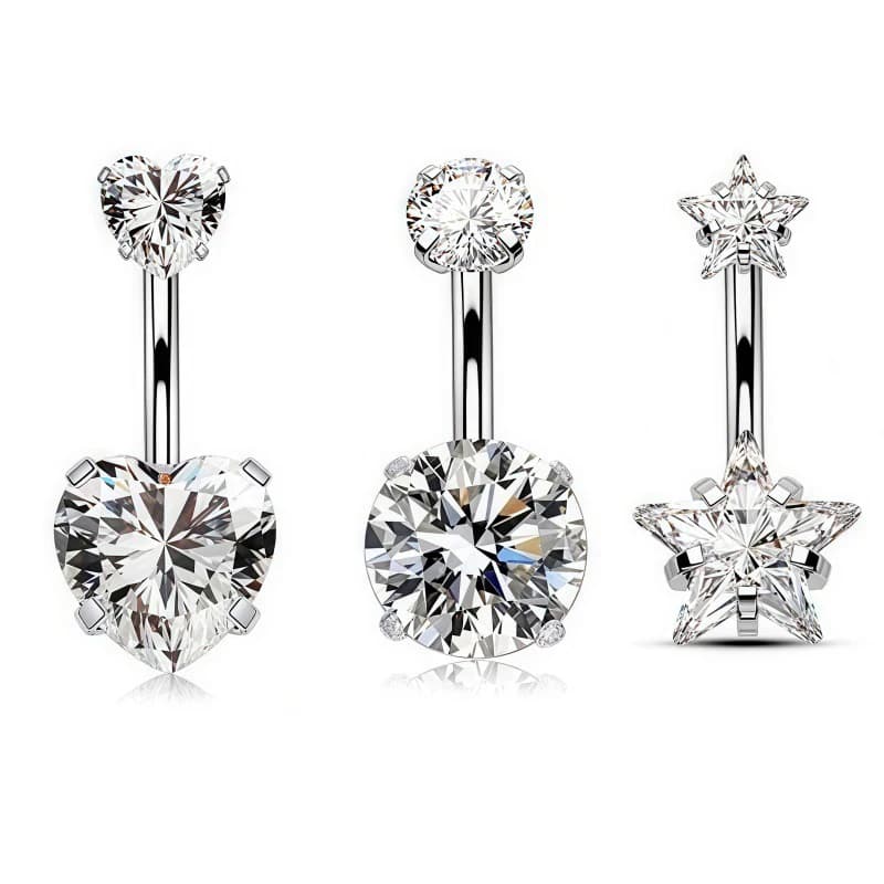 1PC sexy pancia ombelico piercing in acciaio inossidabile moda cuore ombelico anello per le donne ragazze anello penetrante pancia gioielli per il corpo.