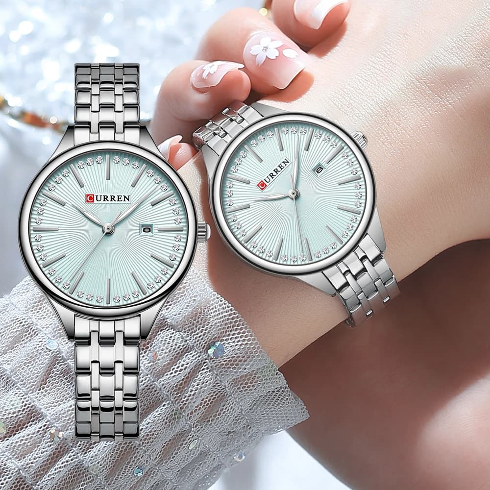 CURREN Ladies' Simple Wrist Watch Elegant Quartz Watch With Luminous Hands Automatic Date Waterproof