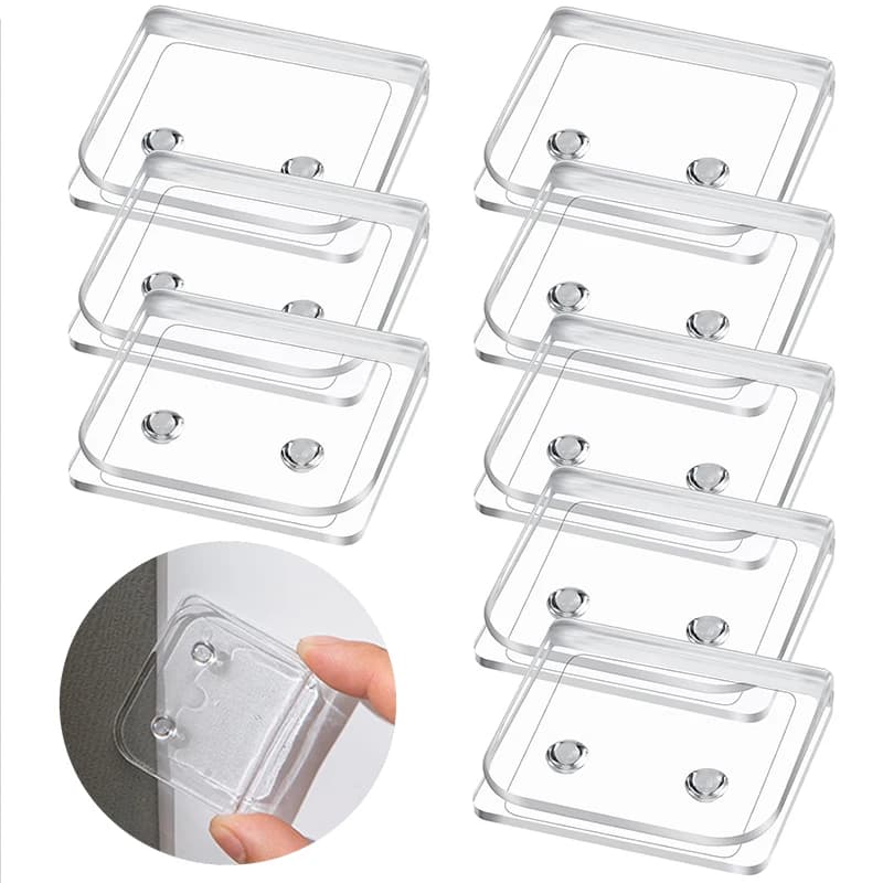 Porta clip per tende trasparenti Porta clip per bordi in plastica autoadesiva antivento per docce interne Accessori per il bagno antispruzzo
