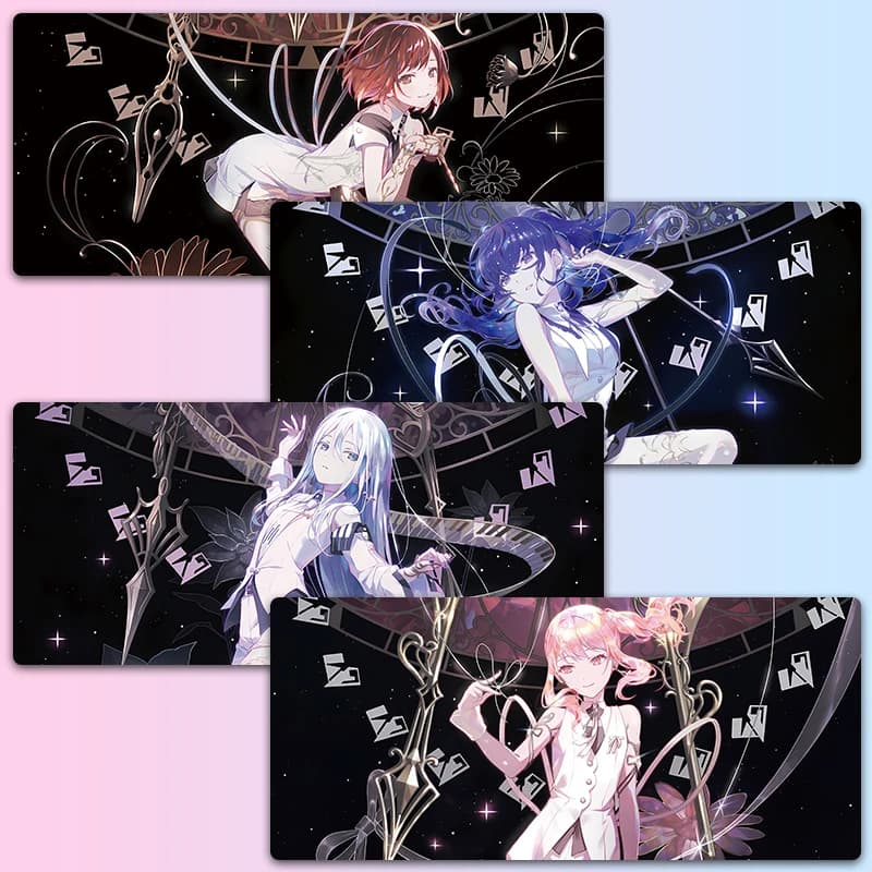 Tappetino per Mouse da Gaming XXL con Ragazze Anime, Bordo Cucito Antiscivolo in Gomma, Grande Tappetino da Scrivania per Tastiera, Impermeabile, per Ufficio