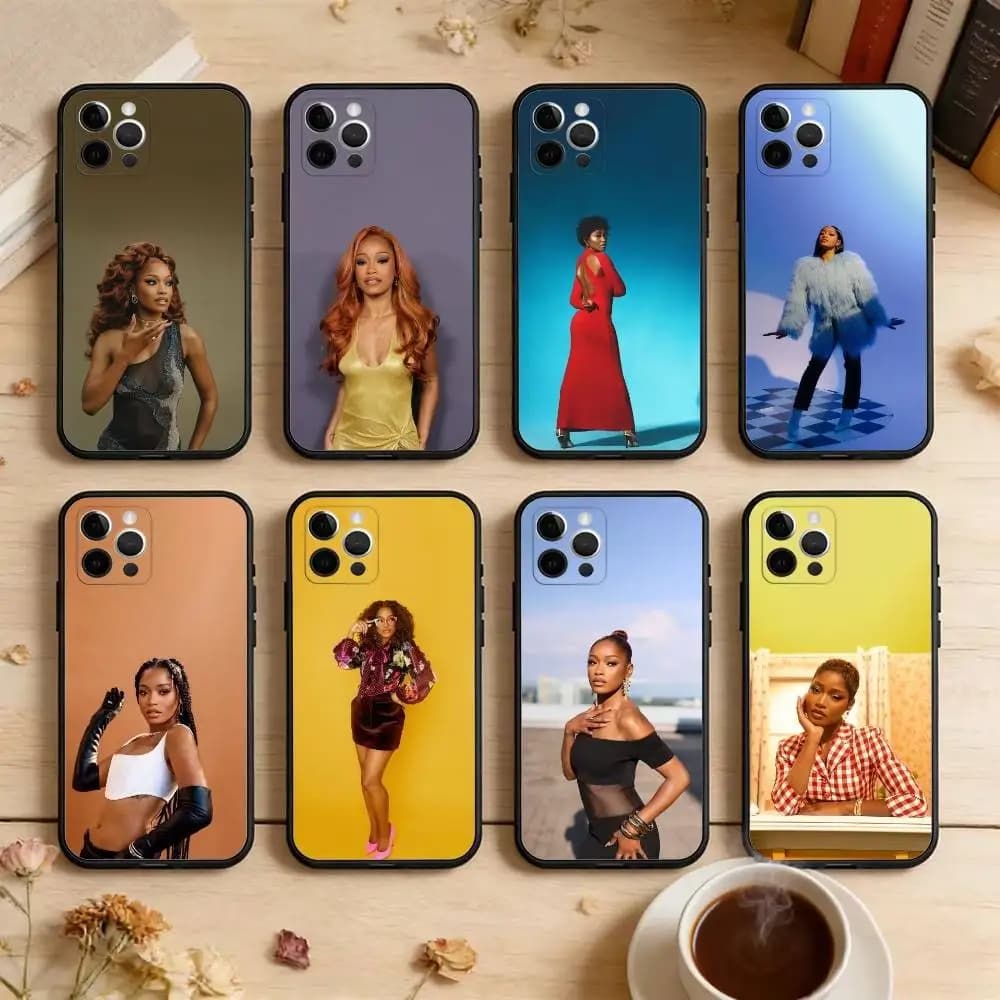 Custodia per telefono K-Keke-KE P-Palmer-ER per iPhone 17, 16, 15, 14, 13, 12, 11 Plus, Pro Max, in morbido silicone nero