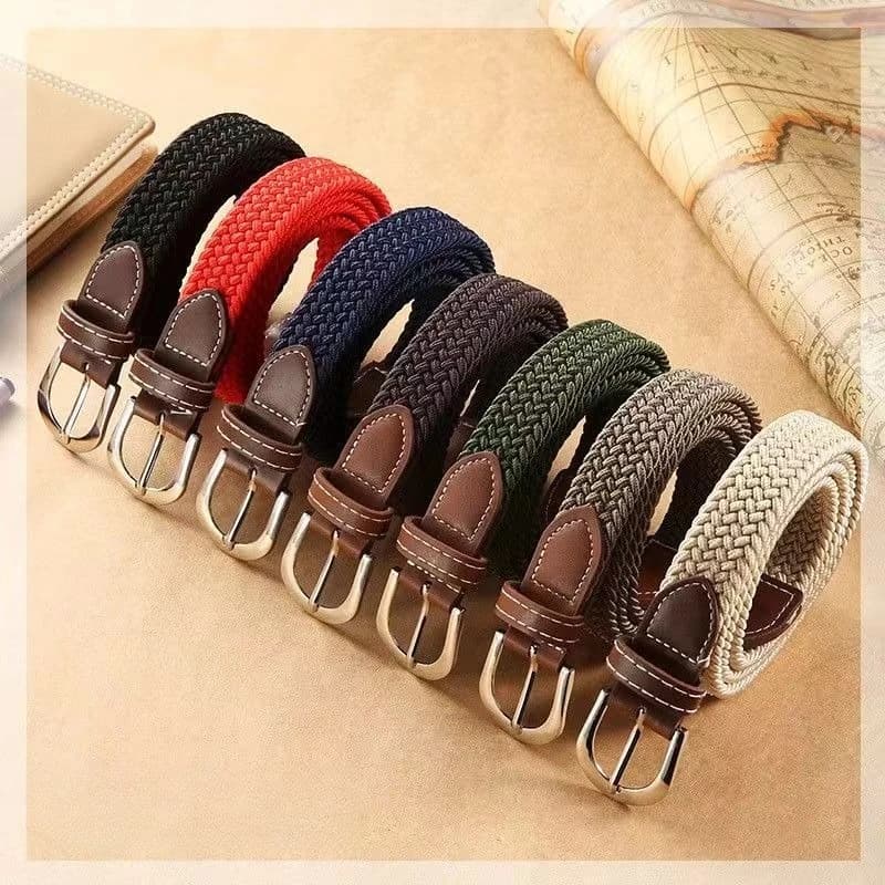 Cintura in tela, cintura per pantaloni da uomo, cintura pigra in tessuto elastico alla moda da donna, cintura colorata giapponese