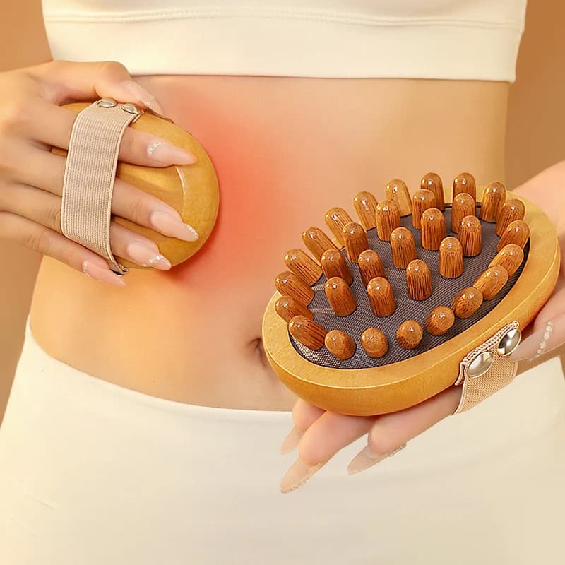 1pc Spazzola Massaggiante per Corpo e Cuoio Capelluto con Olio Essenziale Lenitivo, per Spa e Massaggio con Cuscino d'Aria
