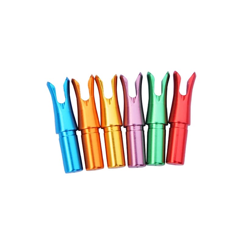 6/12pcs Tiro Con Arco Spille Nock In Lega di Alluminio Inserto Freccia Nock Fit ID 6.2 millimetri Freccia Albero Composto Recurvo Caccia Tiro Accessori