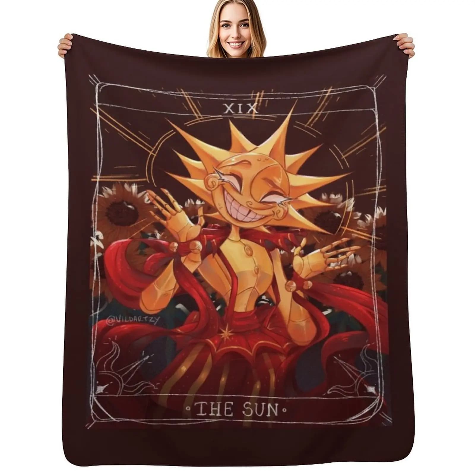 Coperta The Sun (Sundrop Tarot Card) per tutte le stagioni, morbida e leggera, per la casa