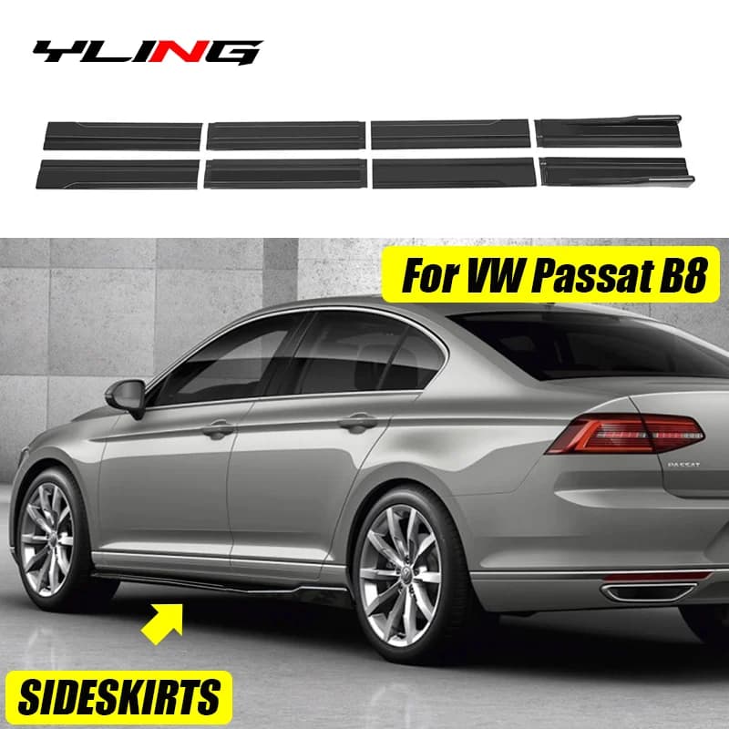 Per Volkswagen VW Accessori Passat B8 R-Line Auto Gonna Laterale Estensione Rocker Pannello Splitter Diffusori Winglet Lip Body Kit Gl