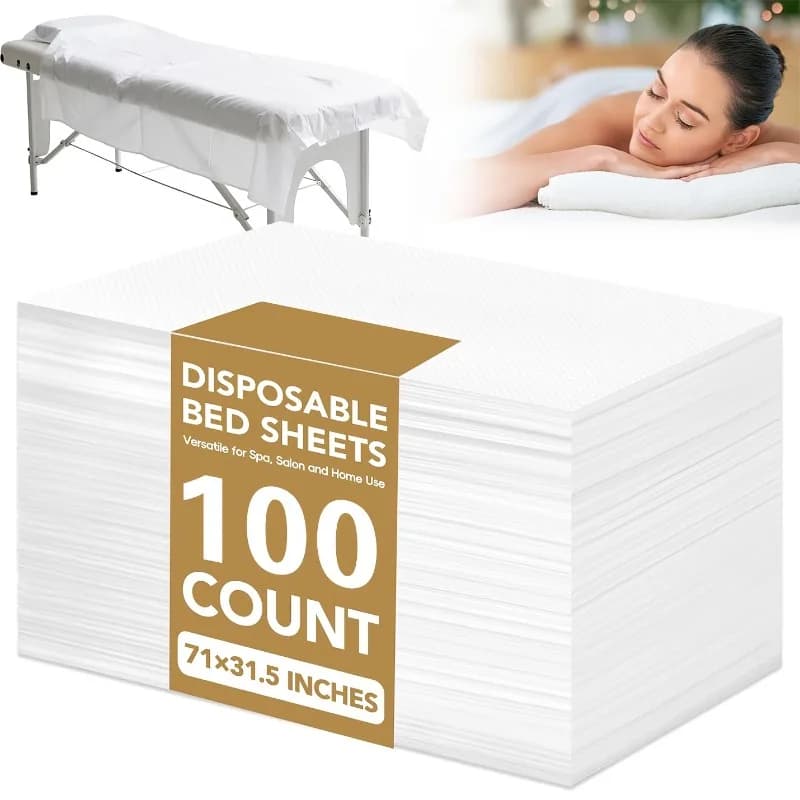 100pcs Disposable Massage Table Sheets Non-Woven Fabric Bed Covers for Ultimate Hygiene And Comfort In Massage, Tattoo, And Spa