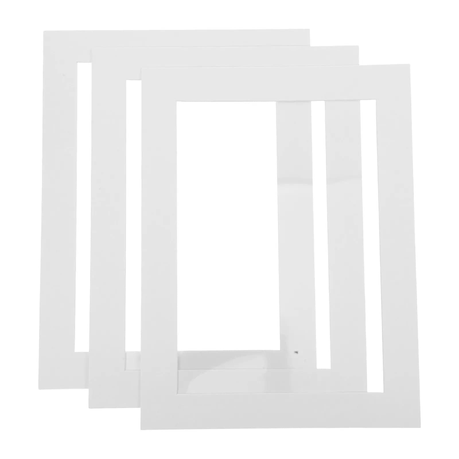 3 Set di Cornici in Carta per Esposizione Artistica, Supporti Trasparenti A4 in Cartone per Disegni, Foto e Opere d'Arte