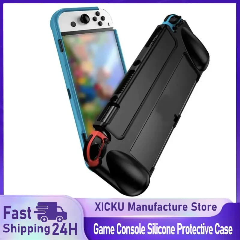 Custodia Protettiva in Silicone Morbido per Console da Gioco Nintendo Switch OLED - Accessori