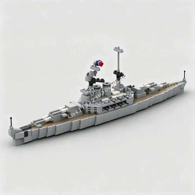 514 PCS Naval Warship MOC Custom Puzzle DIY Creative Assembly Building Blocks Collection Display Collectible Educational Gifts