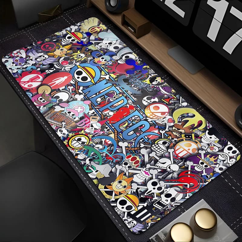 Tappetino per mouse 90x40cm One Piece Anime Gaming Accessories XXL Mousepad Gamer PC Completo Tappetino da scrivania per tastiera computer Varmilo