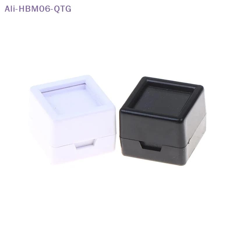 Hot！10Pcs Diamond Jewelry Organizer Gems Packaging Box DIY Disamond Ring Jewllery Case 2CM Gemstone Zirconia Gift Display Box