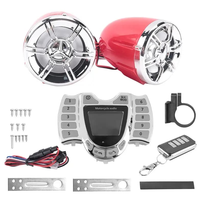 Motorcycle Audio Stereo Speakers Wireless Bluetooth MP3 Player Waterproof FM Audio For Motor Scooter Bike ATV UTV