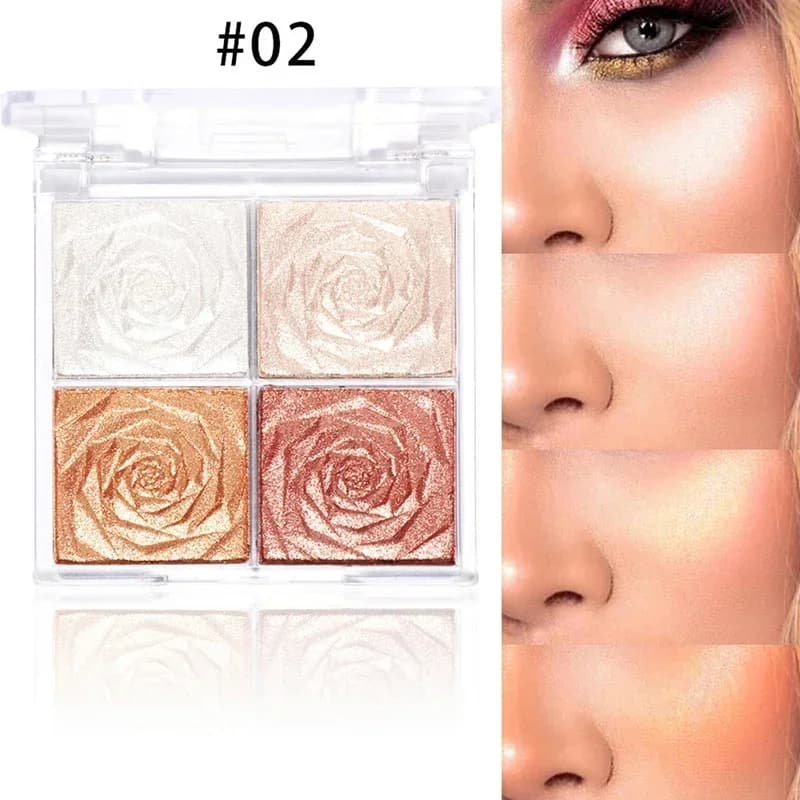 1 pz ombra Blush trucco trucco viso fard polvere bellezza evidenziatore tavolozza trucco Glitter viso contorno polvere illuminare