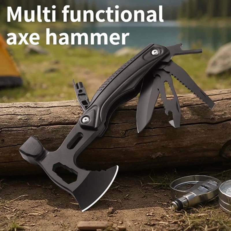 Nuovo martello multifunzionale per ascia Martello per la vita di emergenza Strumento per veicoli da campeggio all'aperto Strumento EDC multifunzionale per coltello piccolo