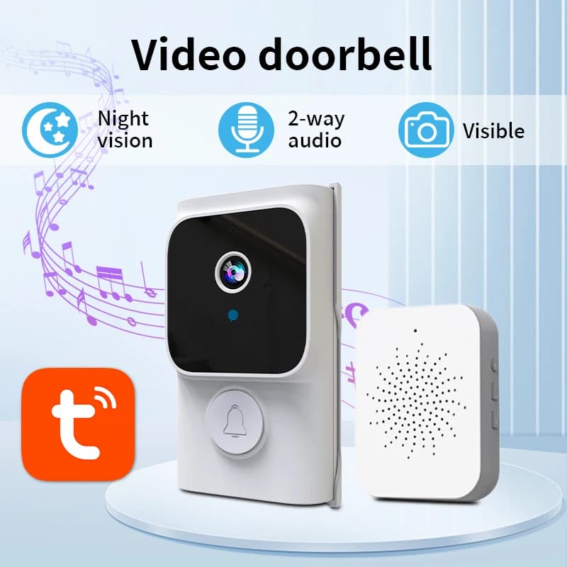 Tuya APP Campanello sveglia a basso consumo Videocitofono WIFI Videocitofono Spioncino Telecamera per porta