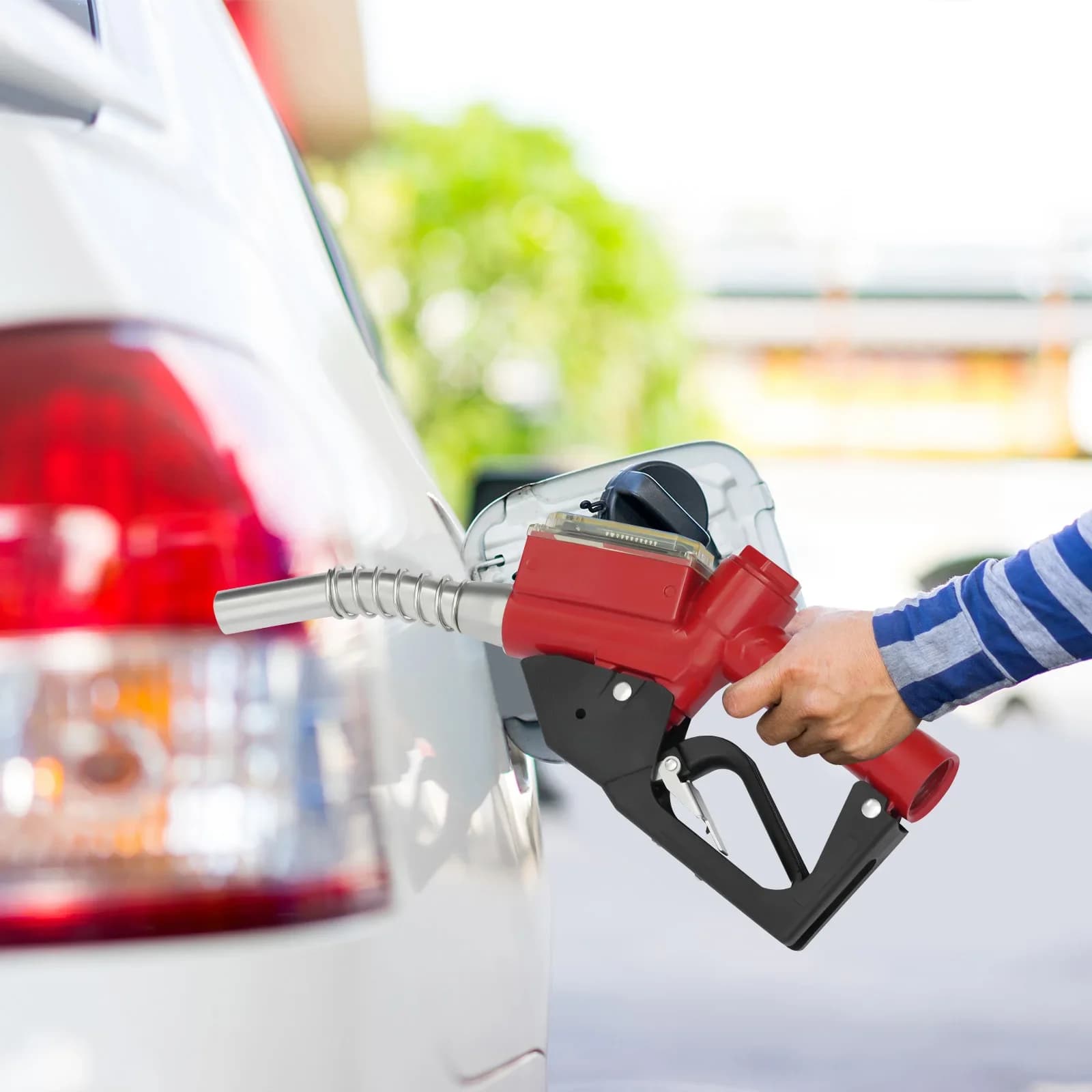 Pistola carburante, pompa diesel autoadescante, pistola carburante per auto con display elettronico, pompa olio per riscaldamento automatico per gasolio e benzina