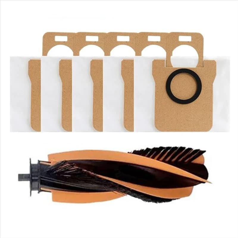 Kit di Ricambio ABBZ per Robot Aspirapolvere JONR P20 PRO/JONR T5 Pro - 6 Pezzi: Spazzola Principale e Sacchetto Raccoglipolvere