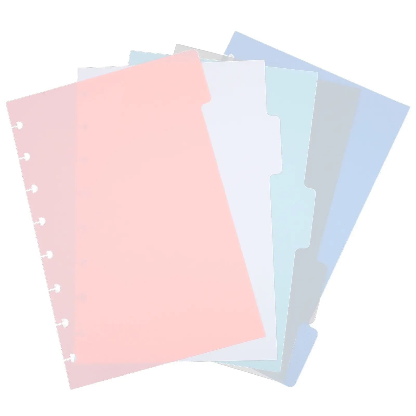 5 divisori per raccoglitori con etichette indice, divisori creativi per quaderni da ufficio per organizzare documenti, agenda, file, etichette classificate