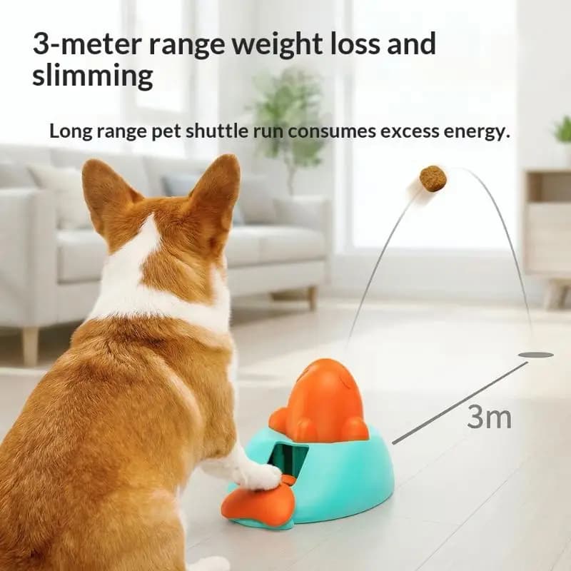 Giocattoli interattivi per l'alimentazione e l'addestramento degli animali domestici, lanciatore di cibo per cani, gioco puzzle per l'addestramento di cani e gatti, divertente macchina per l'alimentazione, giocattolo per l'addestramento degli animali domestici