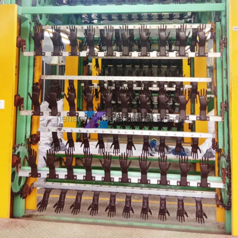 20000 paia al giorno computerizzato 15 m 50 m di lunghezza guanto da lavoro macchina per immersione guanti da lavoro linea di produzione di rivestimento in lattice