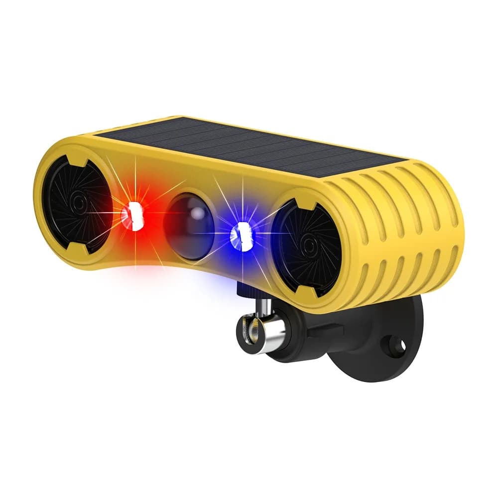 129Db Solar Sound Light Motion Sensor Alarm Built in 13Different Siren LED Lamp Motion Detector Alarm Wireless