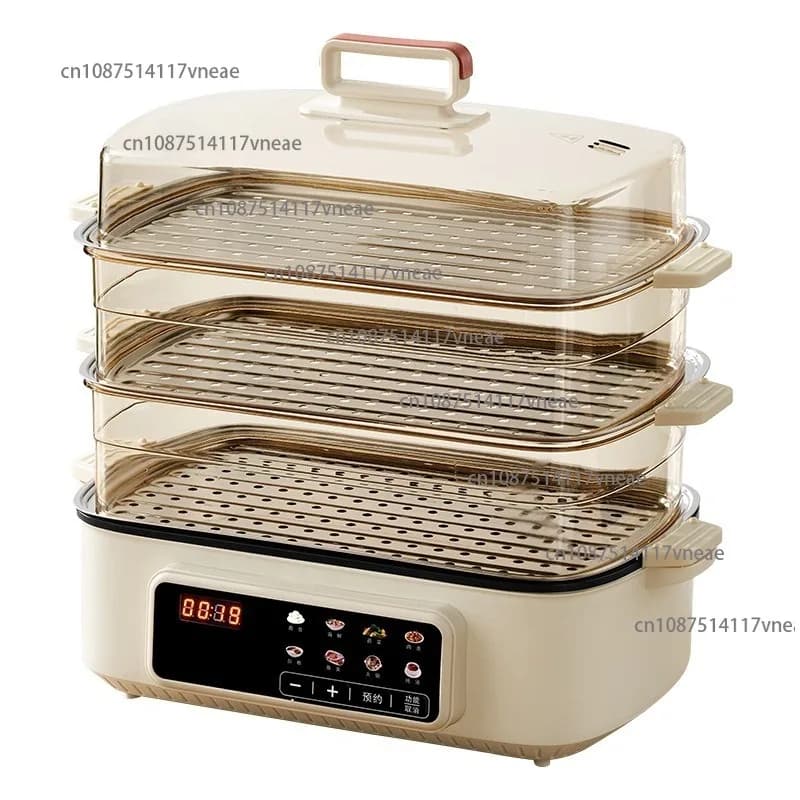 Fornello elettrico multifunzionale: cottura a vapore, bollitura, friggere, friggere Padella all-in-one Pentola elettrica per studenti Piroscafo elettrico