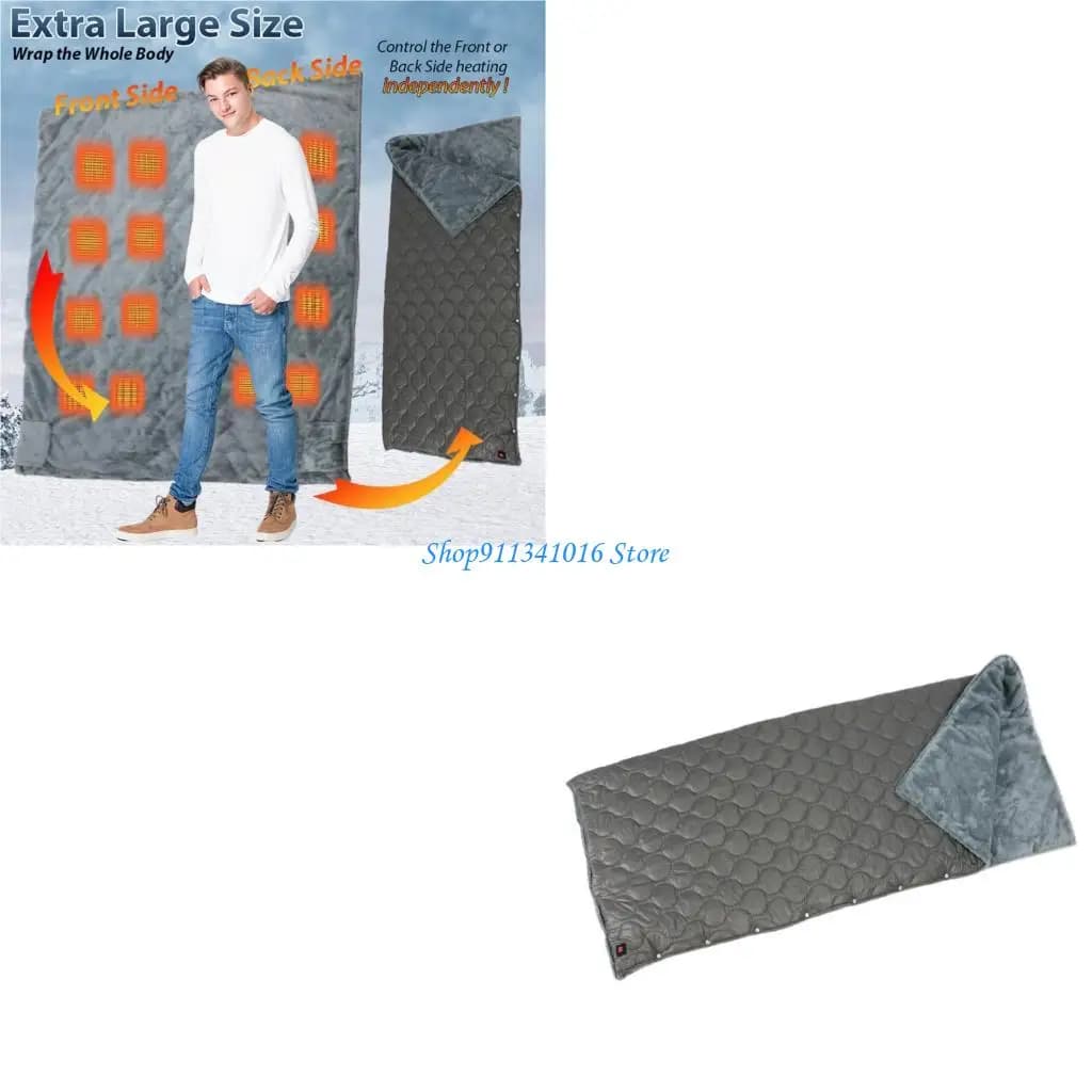 Tappetino riscaldante elettrico trasportabile 5V USB 180x140cm Sostanza impermeabile 10H Spegnimento automatico per dormitorio