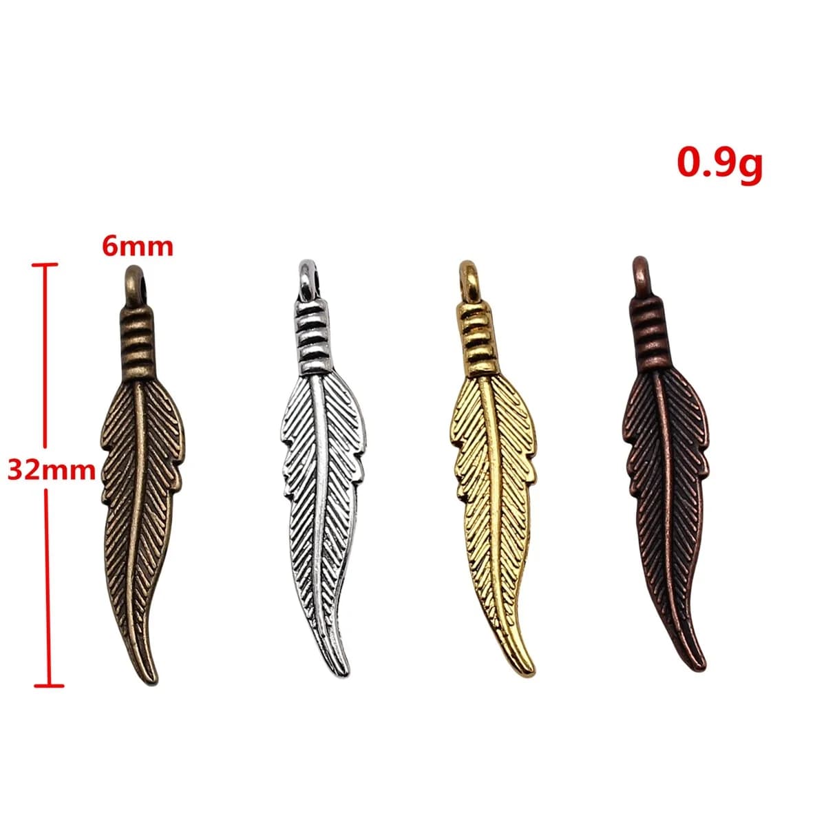 Hollow Feather Charm Leaf Charms Alloy Charms For Vintage Nature DIY Bracelet Necklace Supplies For Jewelry Making DIY