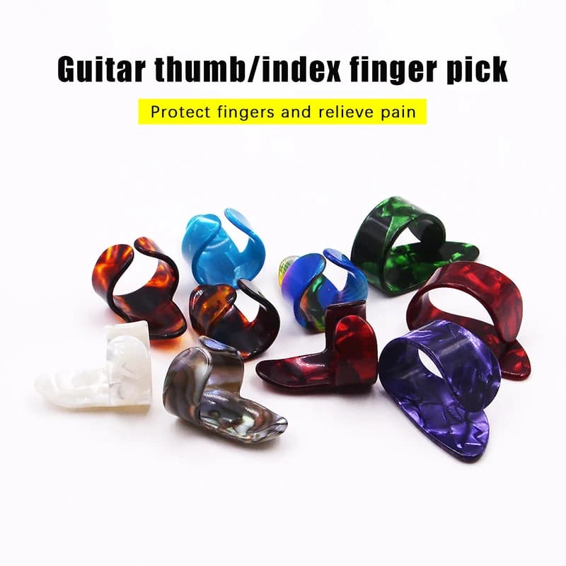 4/8Pcs Guitar Thumb Picks Finger Picks Replacement Instrument Playing Accessories For Ukulele Electric Guitar