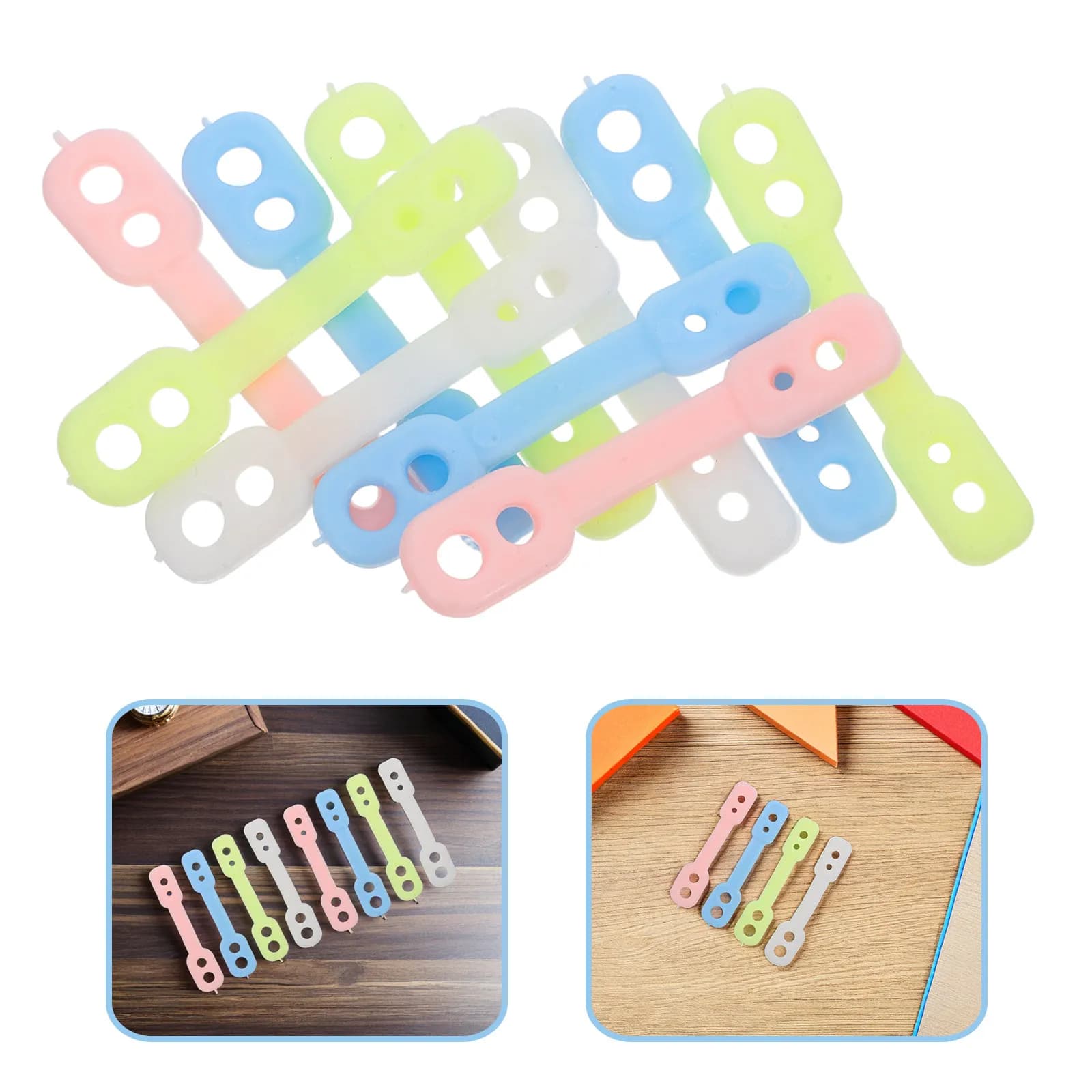 100Pcs Silicone Hanger Fixing Buckle Windproof Clothes Drying Clip Anti-Slip Retaining Strap for Outdoor Clothesline Use