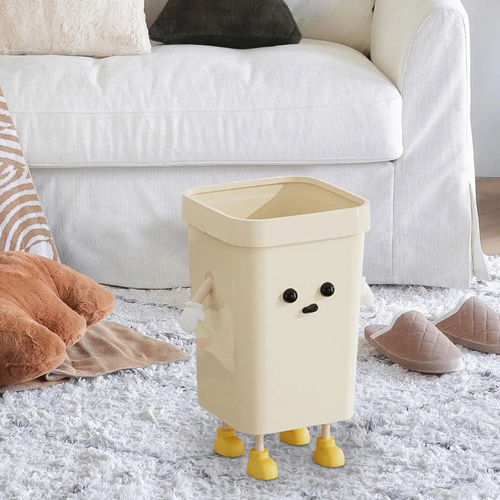 Cestino Creativo per Rifiuti, Leggero e Robusto, Contenitore per Compost Domestico, Cestino per Rifiuti da Posizionare Sotto la Scrivania, per Soggiorno, Ufficio, Camera da Letto