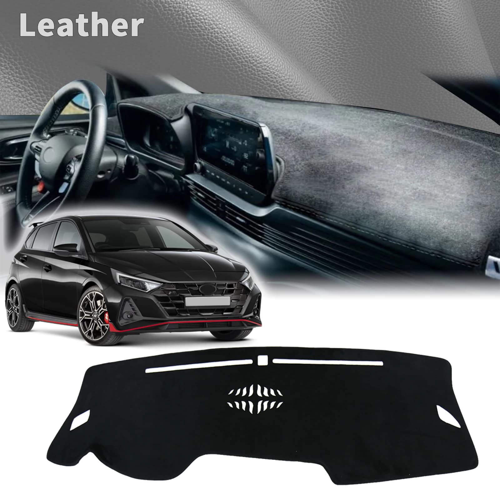 fit for Hyundai I20 III 2020-2022 2023 2024 2025 Car Accessories Protective Carpet Dashmat Dashboard Cover Pad DashMat Sunshade
