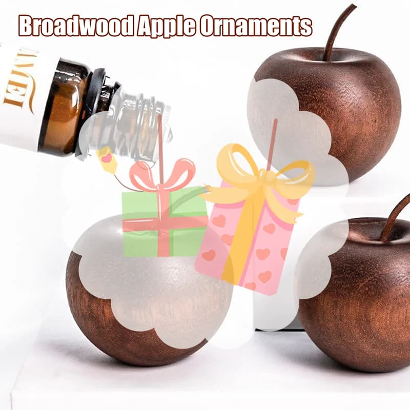 1PCS Of Wooden Apple Shaped Essential Oil Diffuser Fragrance Diffuser Suitable For Home Bathroom Car Decoration