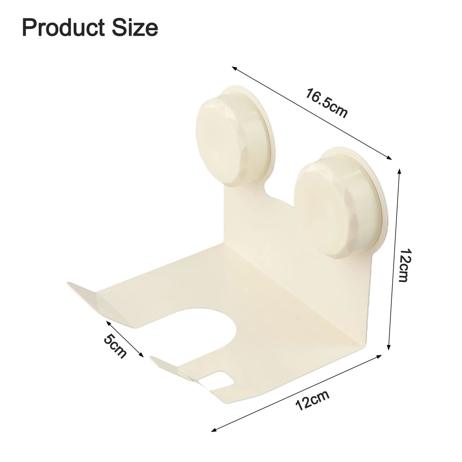Organizzatore per Bagno 16.5x12x12cm, Porta Ferro Arricciacapelli Salvaspazio, Accessorio Moderno per il Bagno