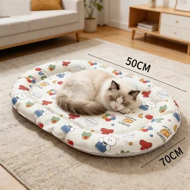 Cucce per cani beige, tappetini in lana lavabili, sovradimensionati, calmanti, per interni ed esterni, autunnali, eleganti, a scacchi ellittici, antistress