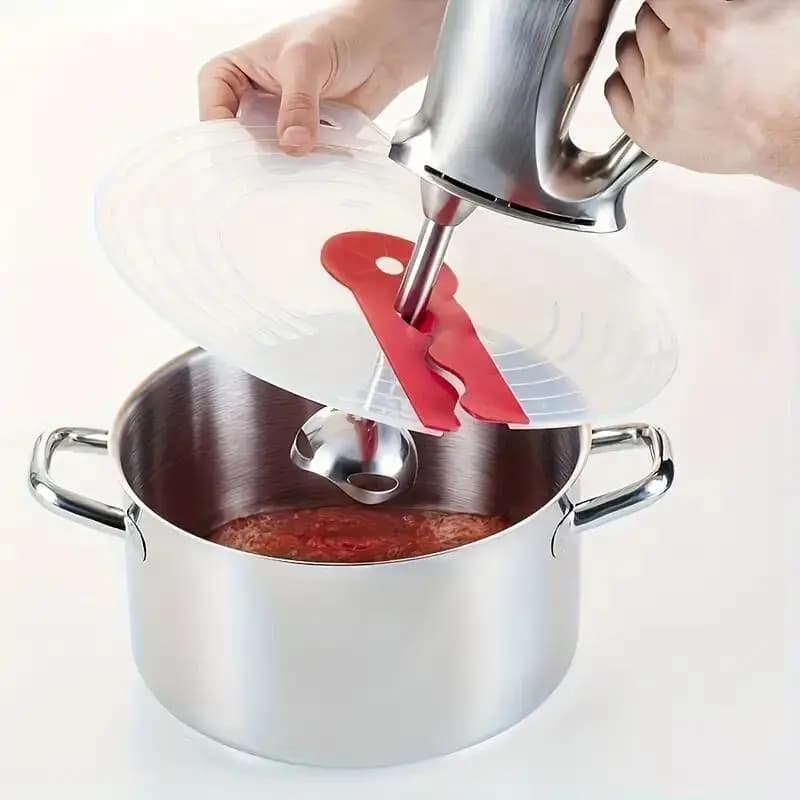 Coperchio Anti-Schizzi per Frullatore, Protezione per Mixer, Coperchio per Ciotola, Coperchio in Silicone Anti-Schizzi, Accessori da Cucina
