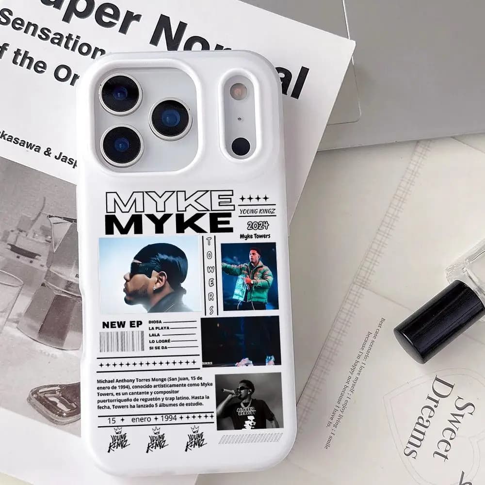 Custodia per telefono M-Myke TowerS Singer per iPhone 17 16 15 14 13 12 11 Pro Max Plus Mini, trasparente, antiurto, morbida