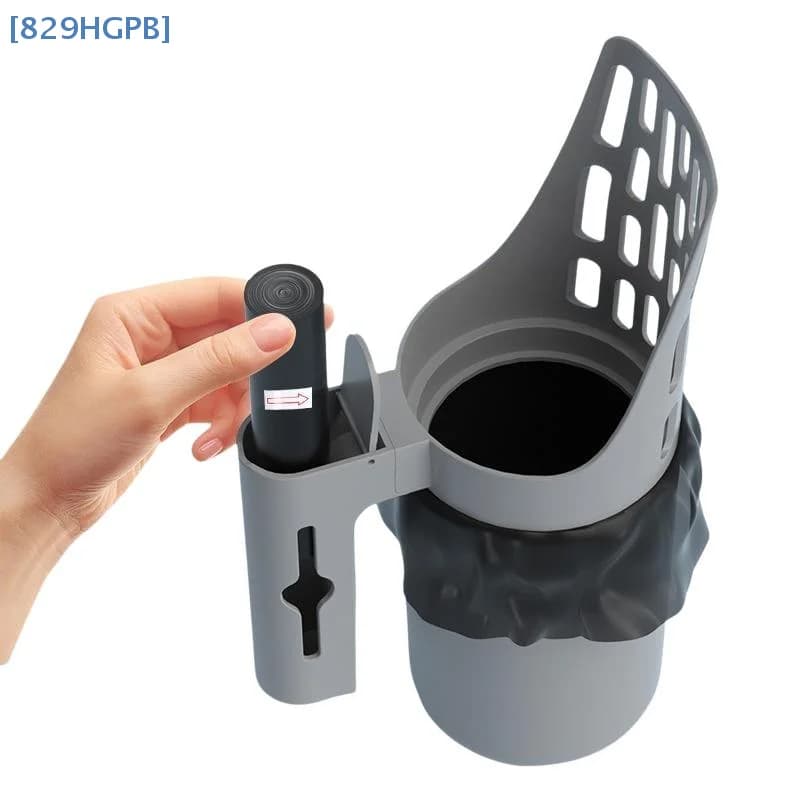 【HGPB】 Pala per lettiera per gatti con sacchetto di ricarica per filtro per animali domestici WC pulito raccoglitrice di rifiuti forniture per gatti lettiera per gatti auto