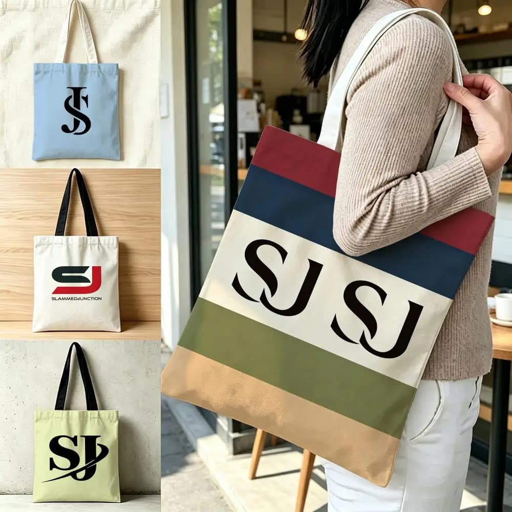 Street s-s-SJSJ Storage Bags Polyester Canvas Foldable Tote Bag Lightweight Reusable Shopping Shoulder Bag