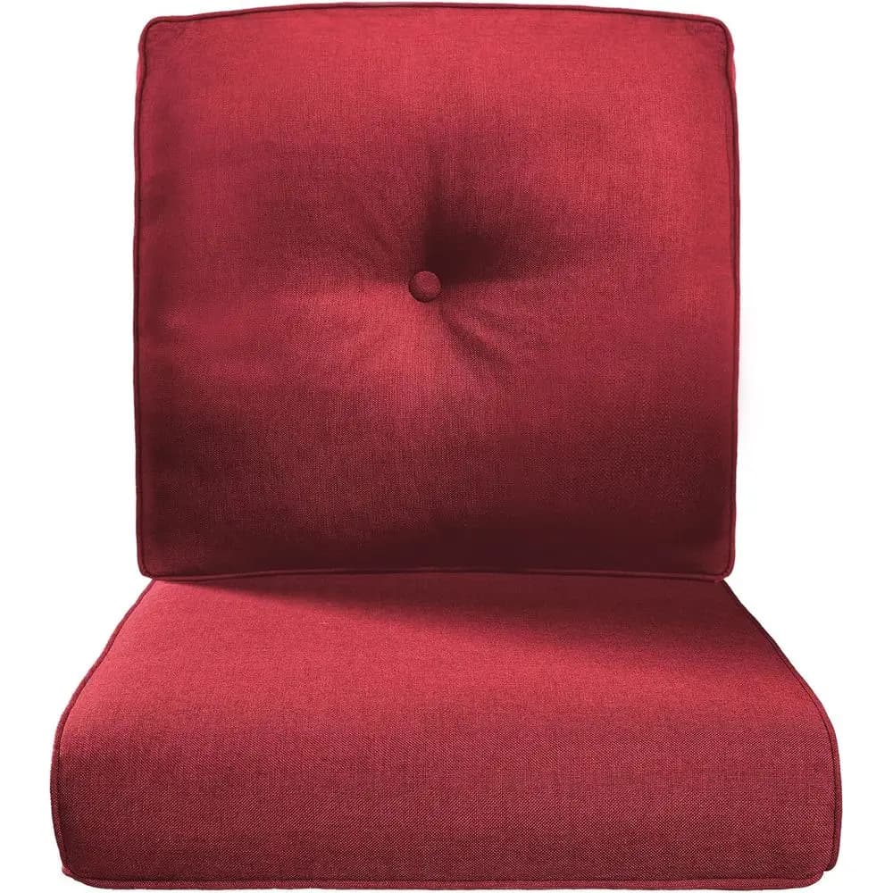 Set di Cuscini da Esterno di Lusso Spessi 4 Pollici - Cuscino per Sedia Resistente alle Macchie con Imbottitura in Spugna 28D da 22x24 Pollici, Rivestimento Rimovibile per Patio