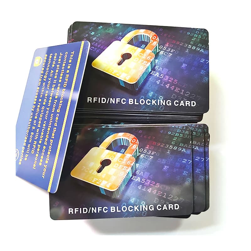 50PCS Carta di blocco RFID Carte senza contatto NFC Protezione della carta di credito Blocco RFID Segnali NFC Scudo sicuro per la borsa del passaporto