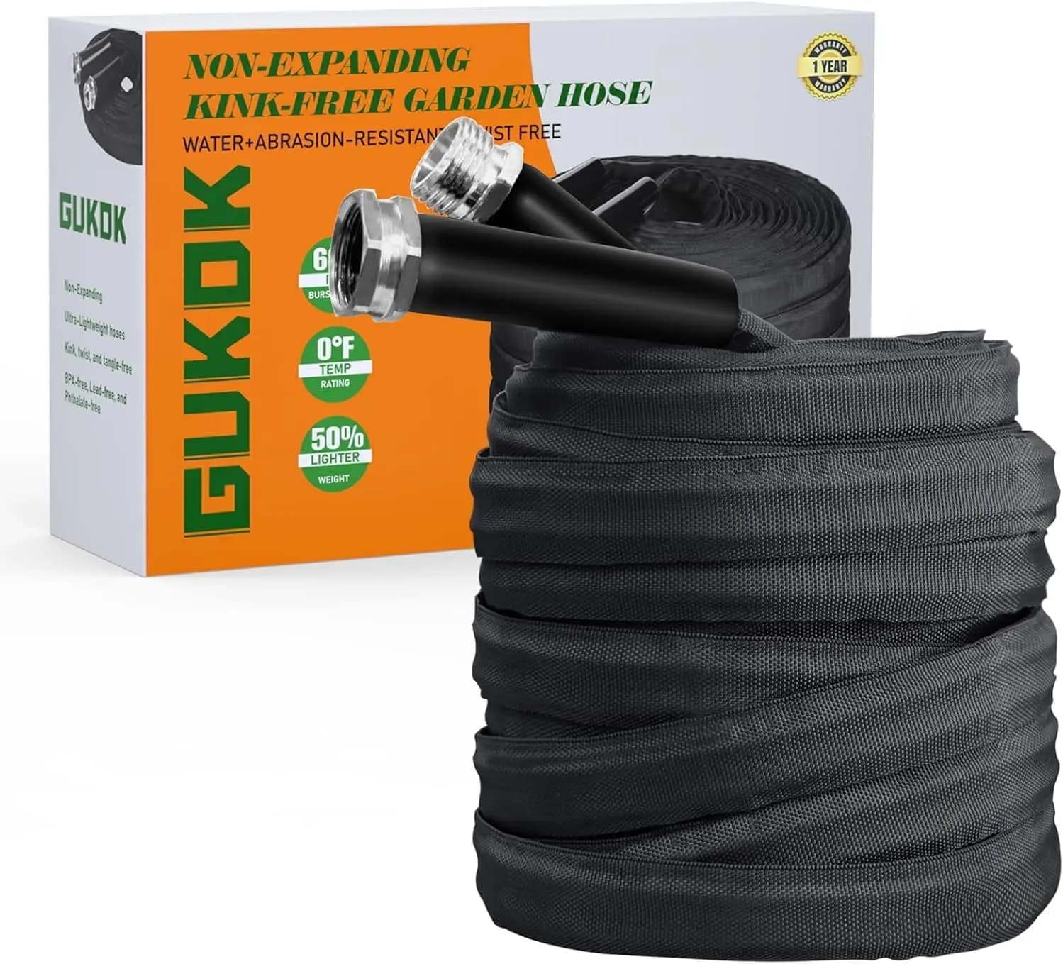 Tubo da giardino leggero, ultralessibile, durevole, senza ammaccature, per camper marino RV, 50 piedi