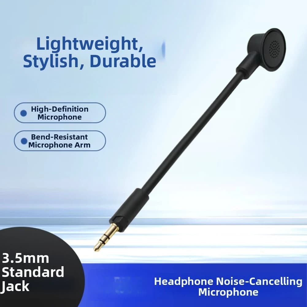 3.5mm Silent Microphone For Sony H6/H9 Gaming Headsets For Crystal Clear Sound Replacement Headphone Microphone