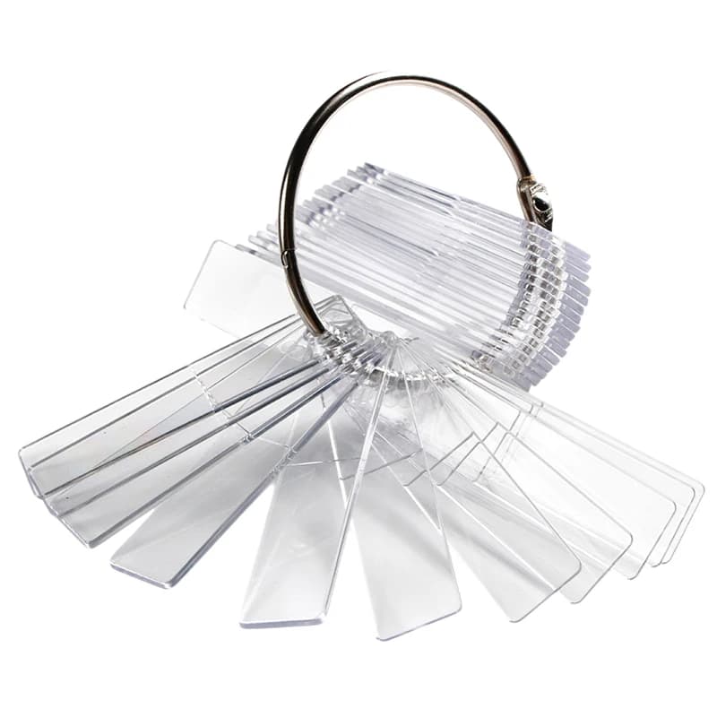 Rectangular Display for Fin Nails, UV Gel Color Folder, Manicure Practice Model with Gel Nail Polish
