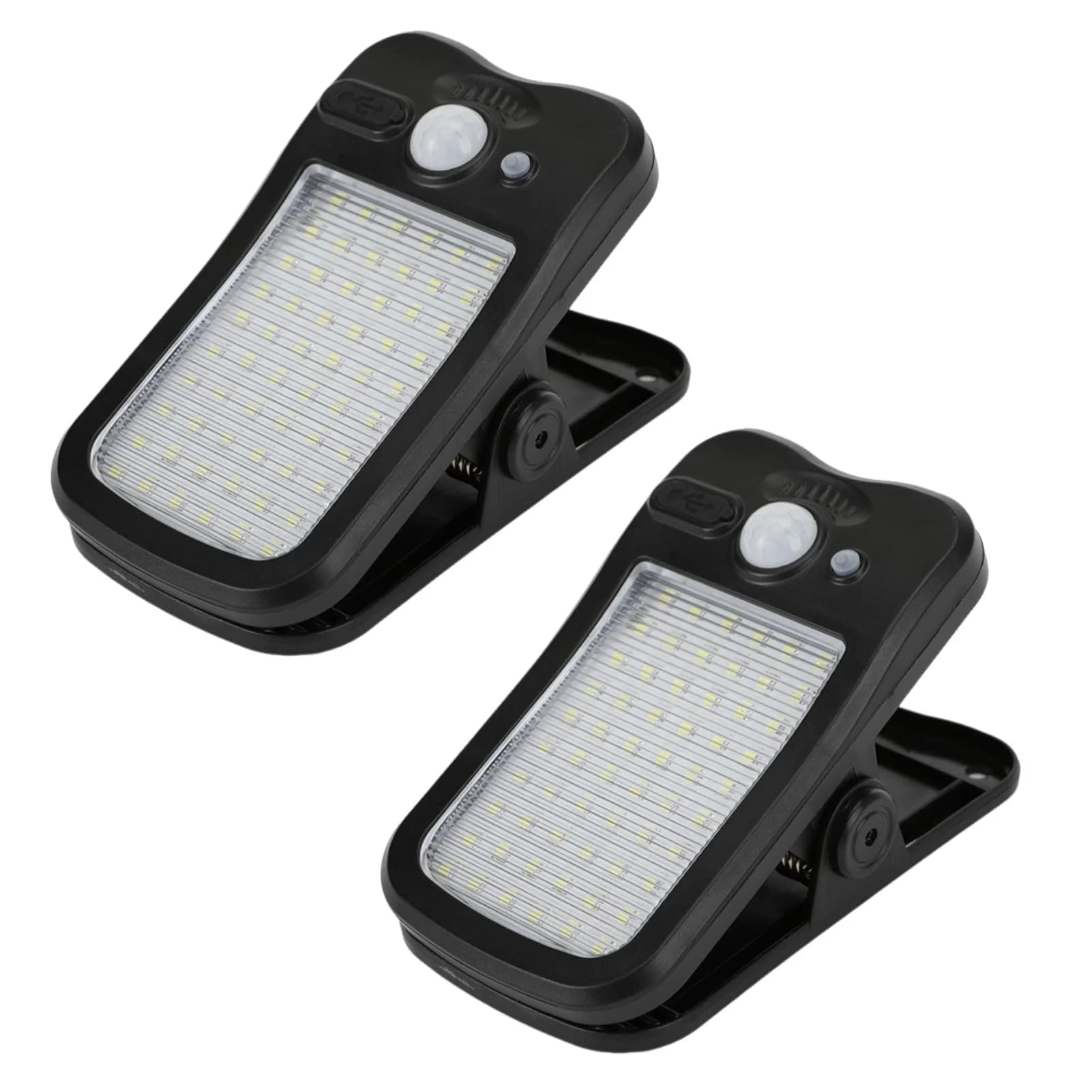 Luce a morsetto medio Luce solare Sensore di movimento Luce da giardino Lampada da parete per esterni Luce da campeggio Luce di riempimento Ricarica solare +